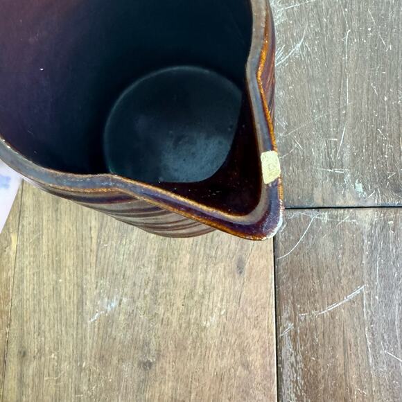 Mar-Crest Oven Proof Stoneware Brown Daisy pattern Serving Pitcher - Picture 7 of 10